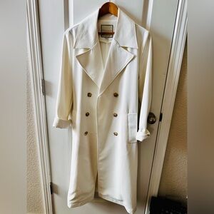 NWOT Bagatelle WHITE Light Duster Trench Coat Medium